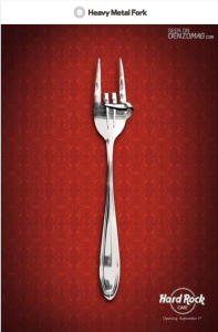 Hard rock cafe fork creative ad