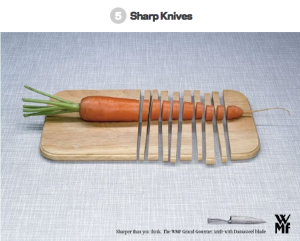 Sharp knife creative ad